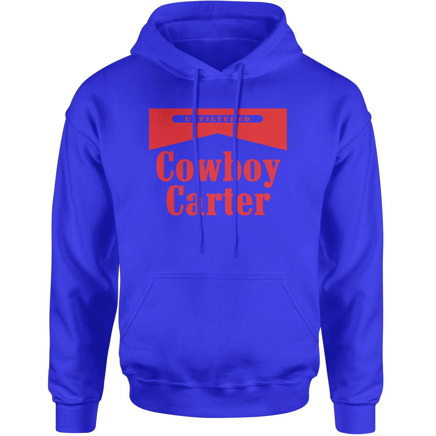 Cowboy Karter Country Act Two Adult Hoodie Sweatshirt Royal Blue