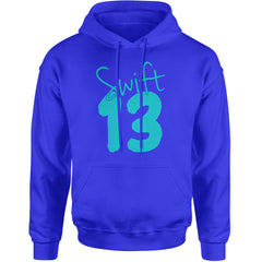 13 Swift 13 Lucky Number Era TTPD Adult Hoodie Sweatshirt Royal Blue