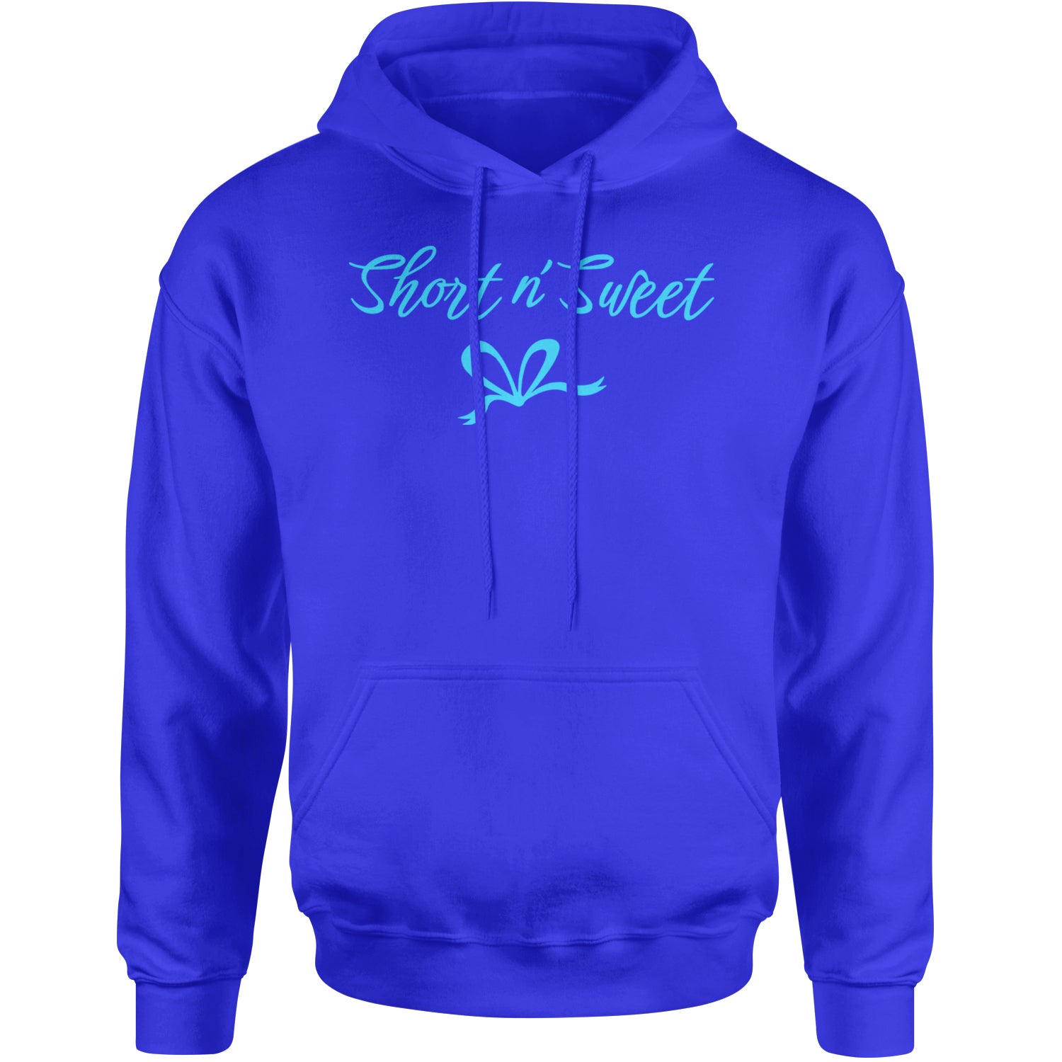 Bow Short N' Sweet Music Adult Hoodie Sweatshirt Royal Blue