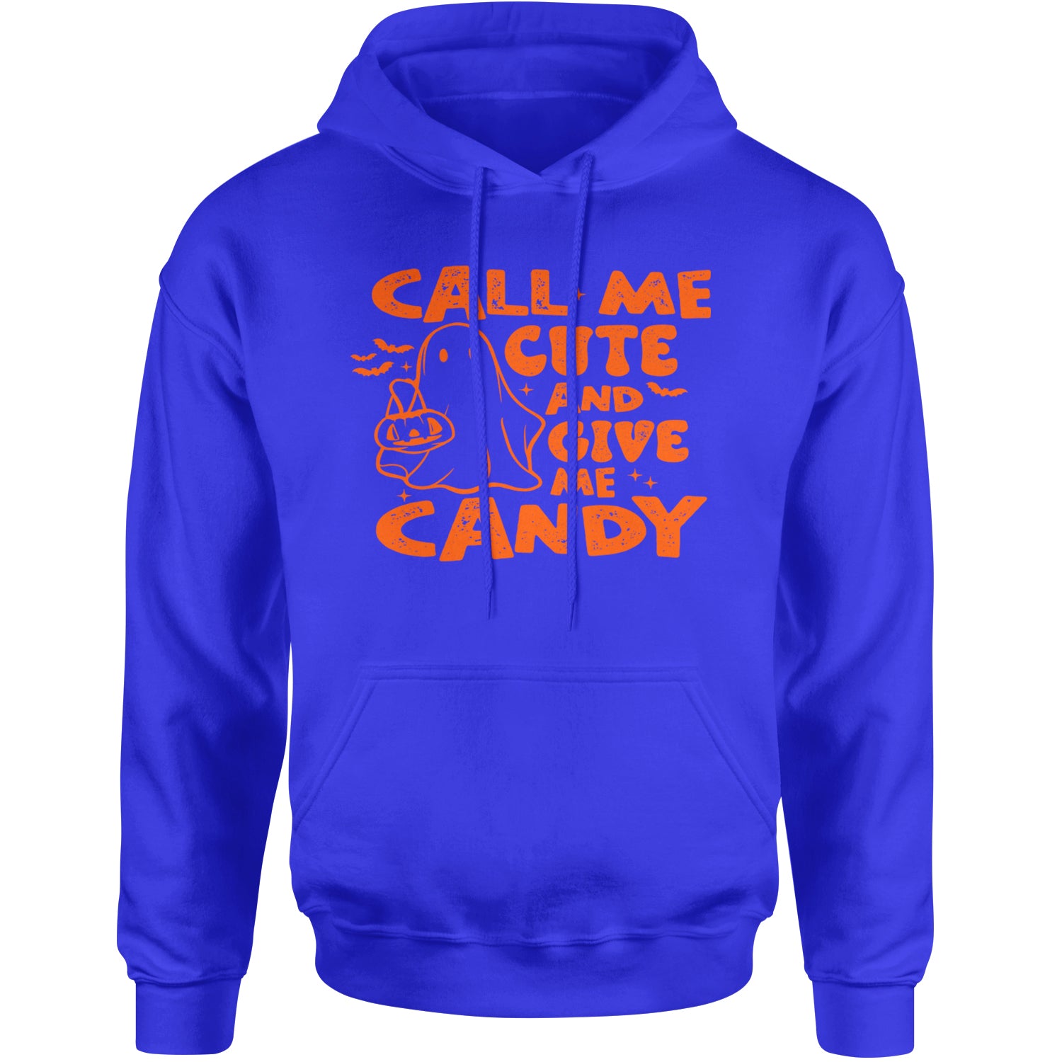 Call Me Cute And Give Me Candy Adult Hoodie Sweatshirt Royal Blue