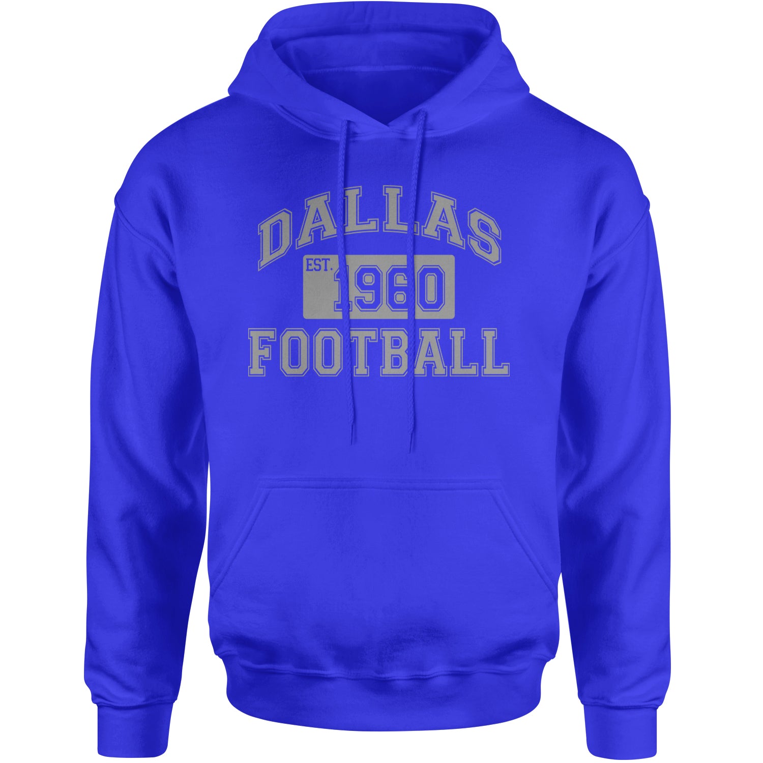 Dallas Football Established 1960 Adult Hoodie Sweatshirt Royal Blue