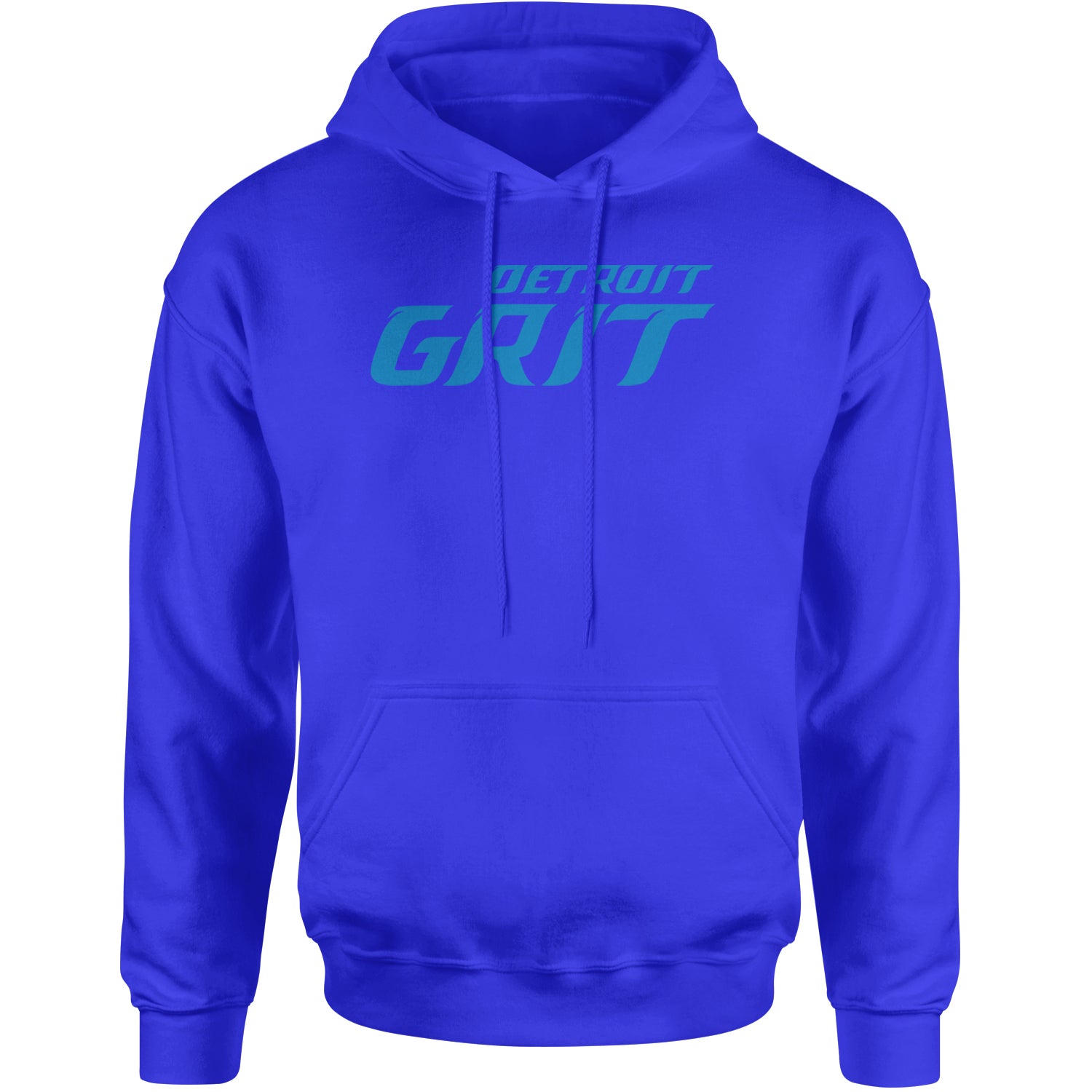 Grit Detroit Football Hard Knocks Adult Hoodie Sweatshirt Royal Blue