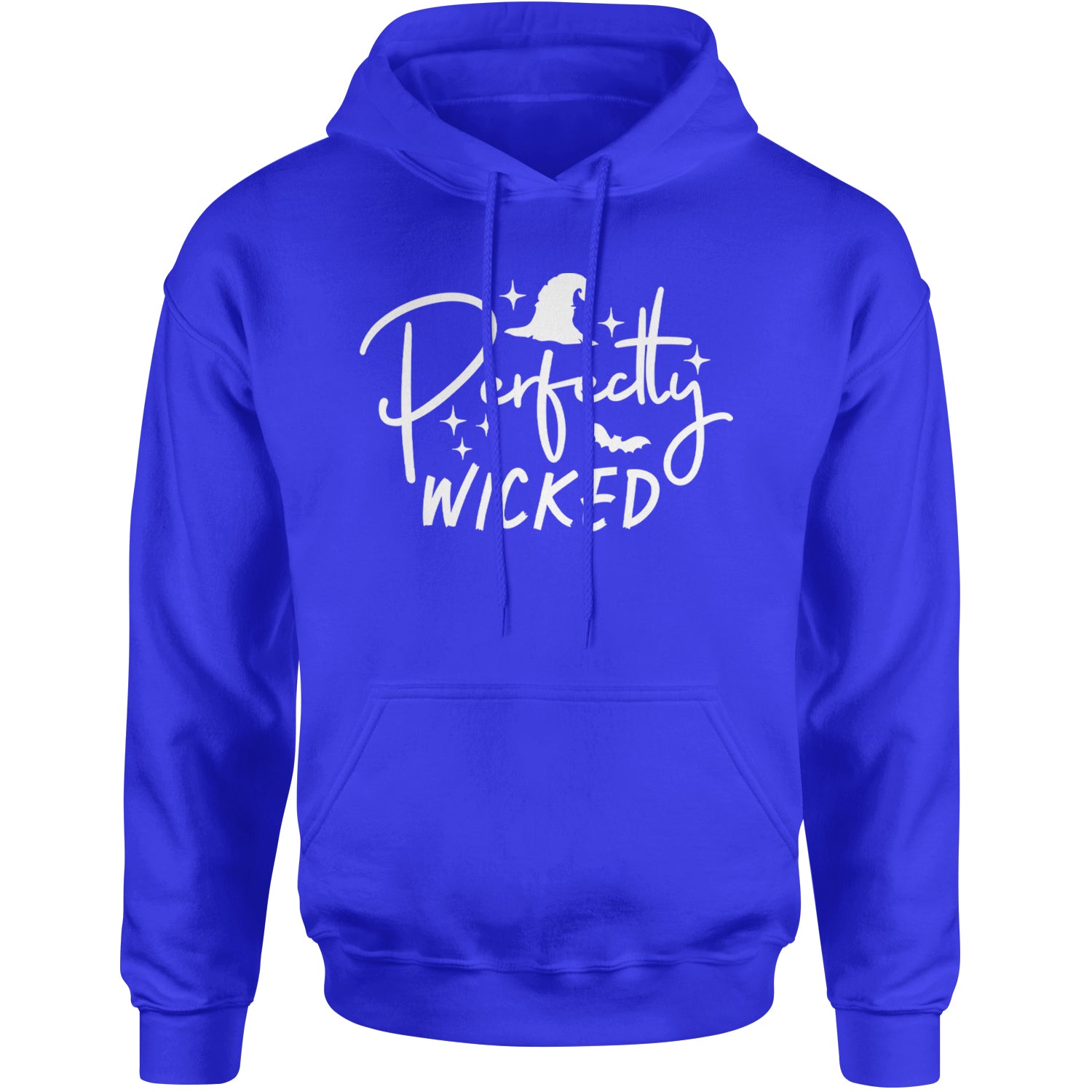 Perfectly Wicked Witchy Halloween Adult Hoodie Sweatshirt Royal Blue