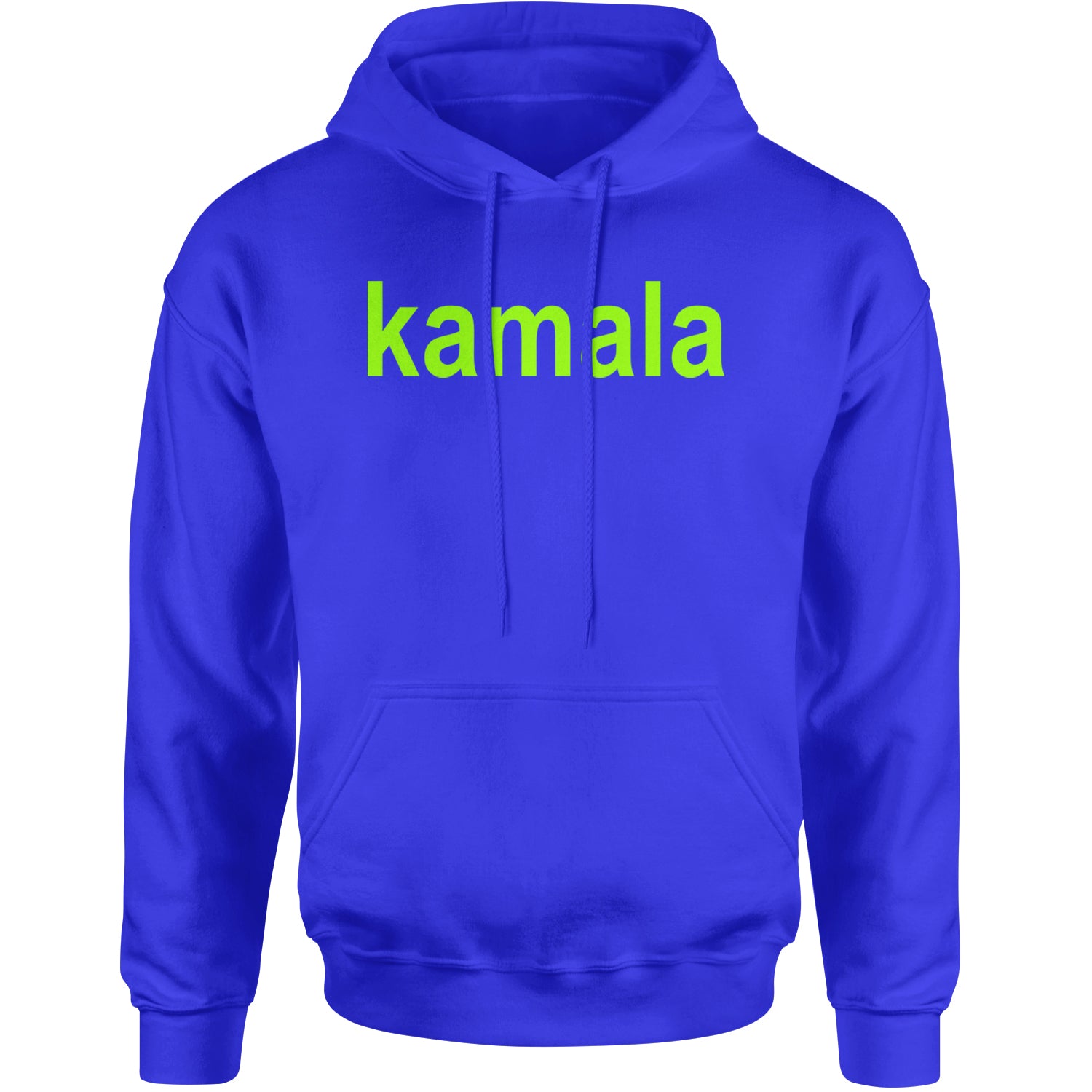 Kamala Bright Green Brat Coconut Tree Adult Hoodie Sweatshirt Royal Blue