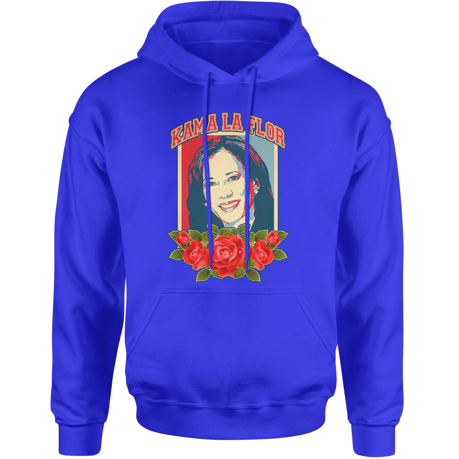 Kama La Flor Kamala Como La Flor Adult Hoodie Sweatshirt Royal Blue