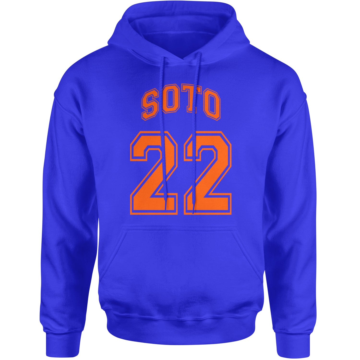 Soto Number 22 Adult Hoodie Sweatshirt Royal Blue