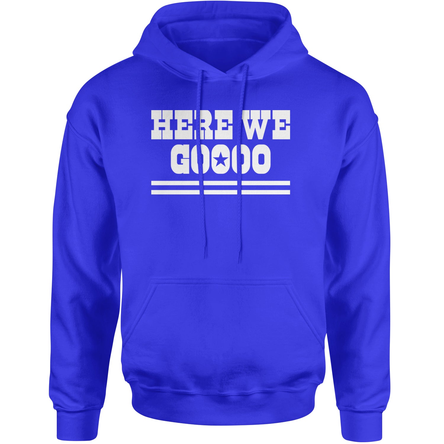 Here We Go Dem Boys Dallas Football Adult Hoodie Sweatshirt Royal Blue