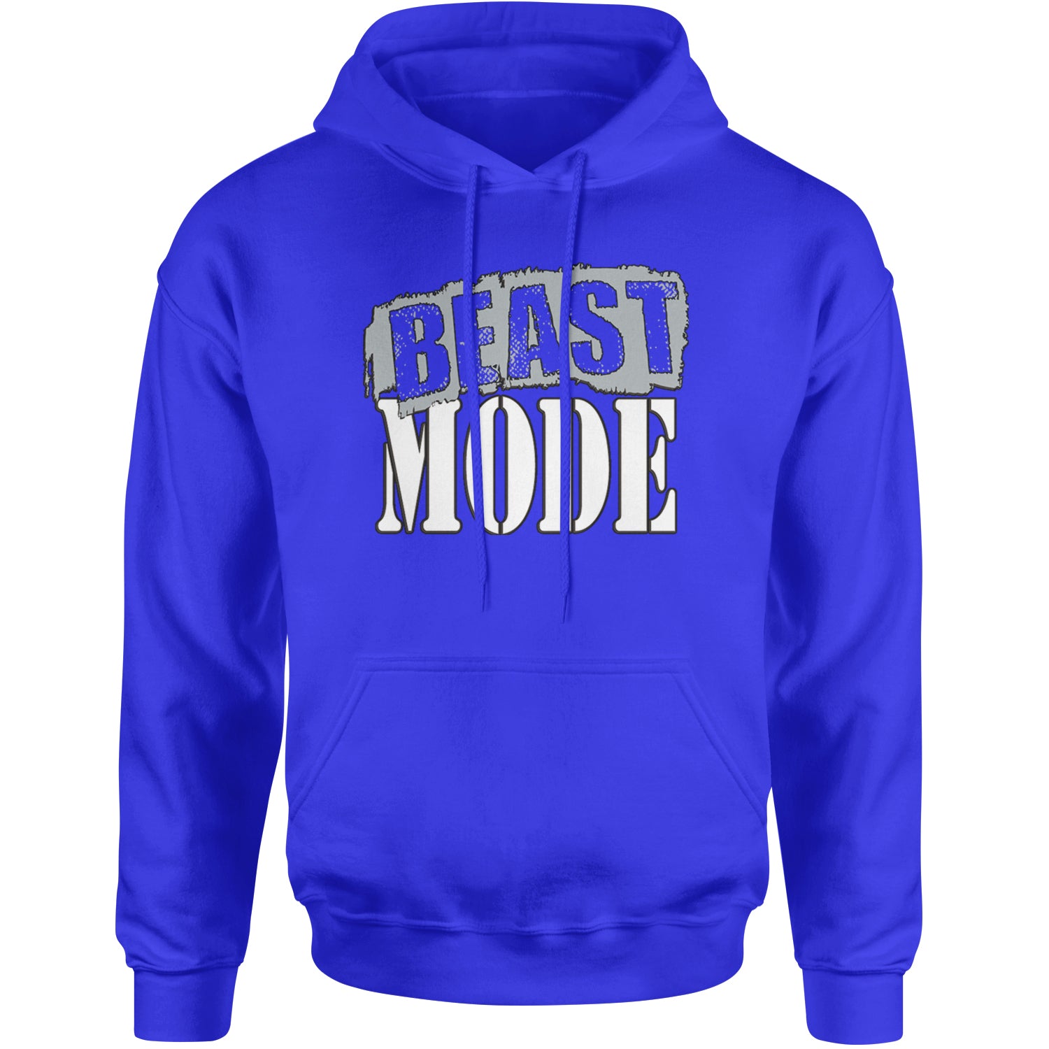 Beast Mode Training Gym Workout Adult Hoodie Sweatshirt Royal Blue