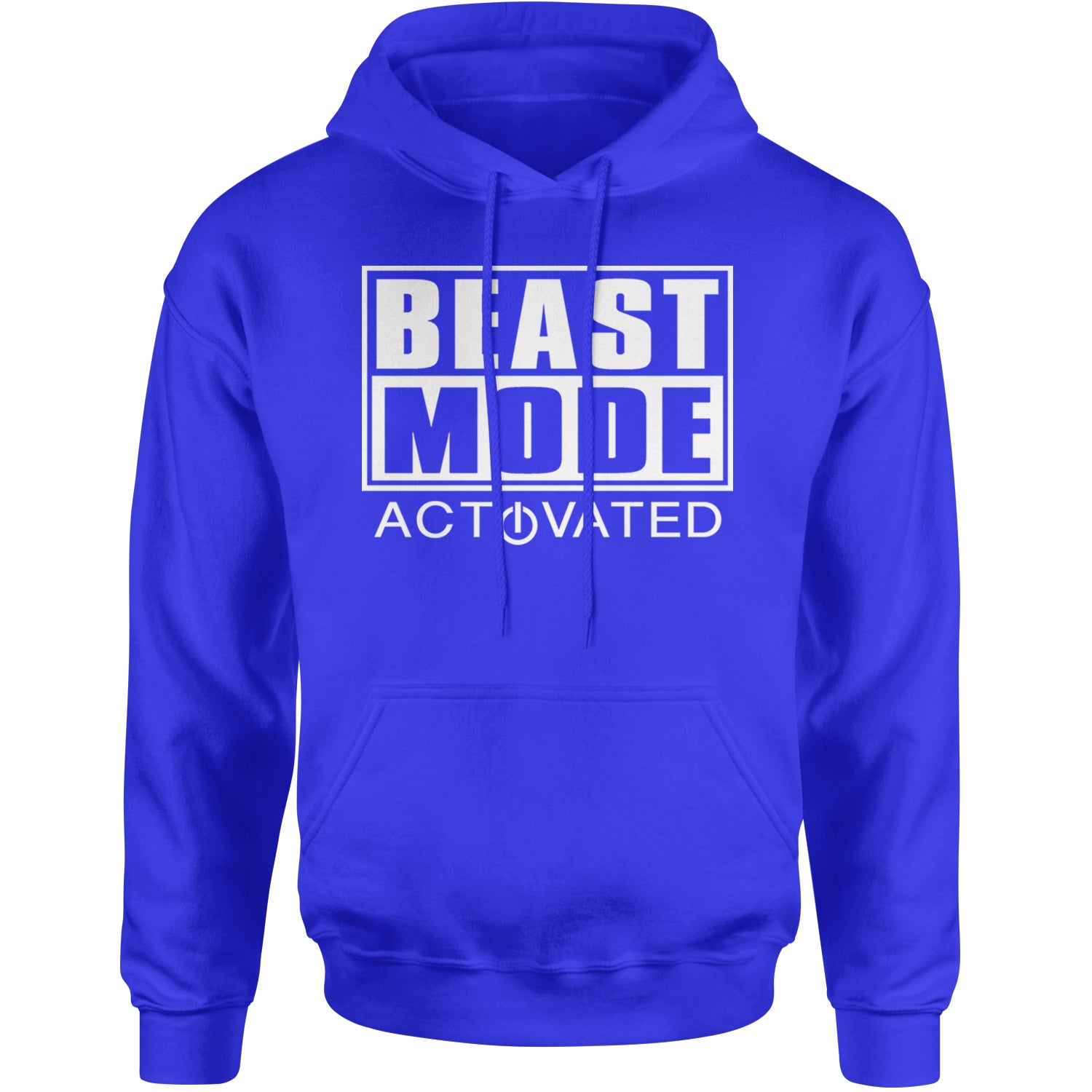 Activated Beast Mode Workout Gym Clothing Adult Hoodie Sweatshirt Royal Blue