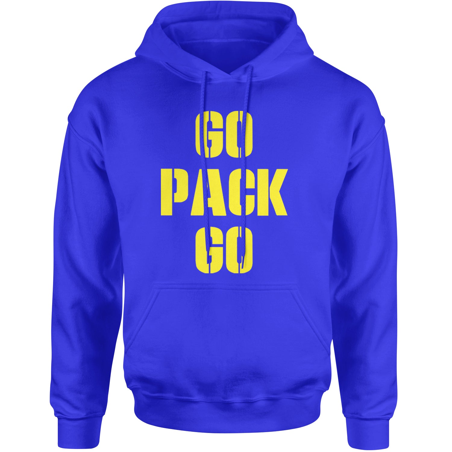 Go Pack Go Green Bay Adult Hoodie Sweatshirt Royal Blue