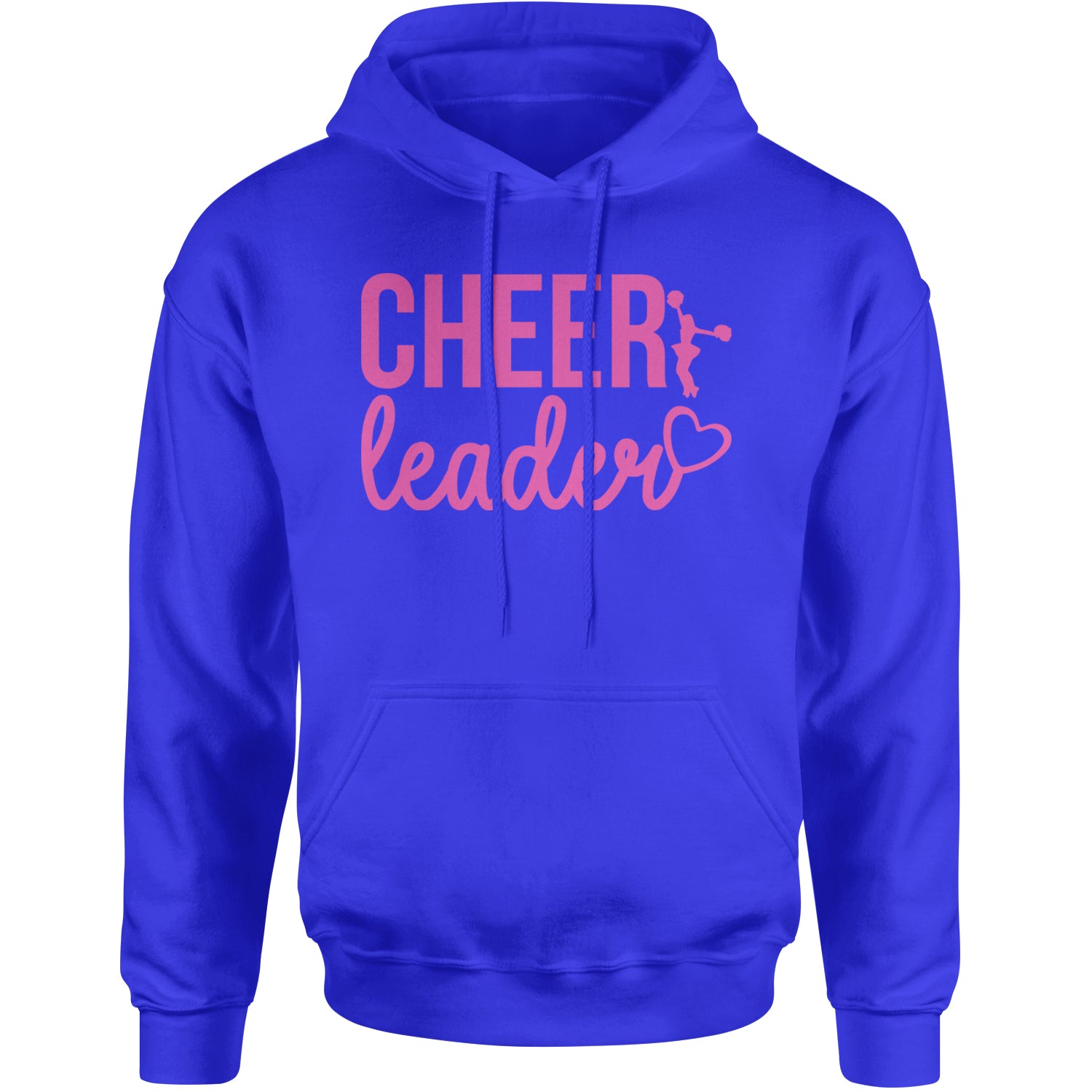 Cheerleader Heart Love Adult Hoodie Sweatshirt Royal Blue