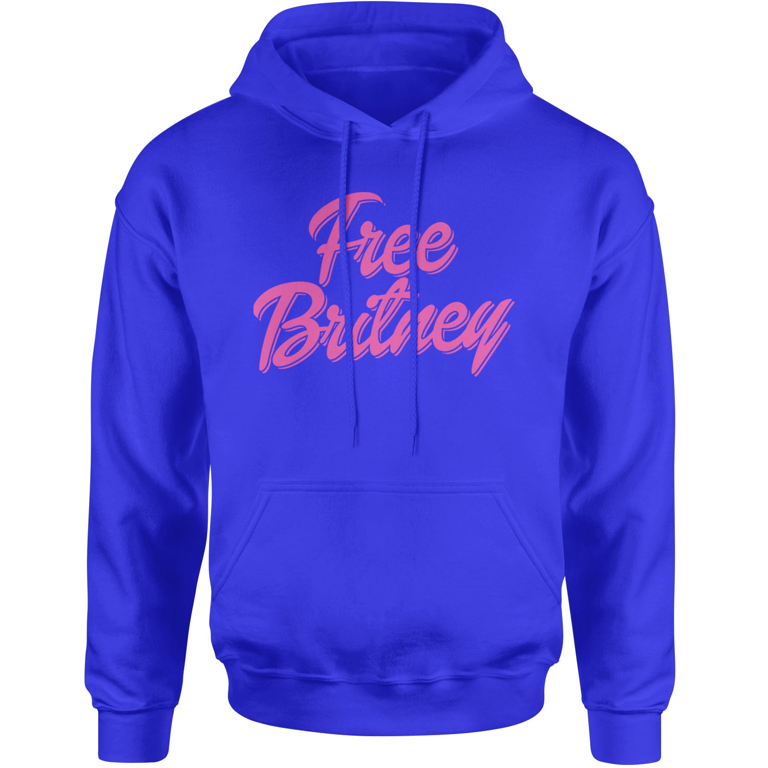 Pink Free Britney Adult Hoodie Sweatshirt Royal Blue