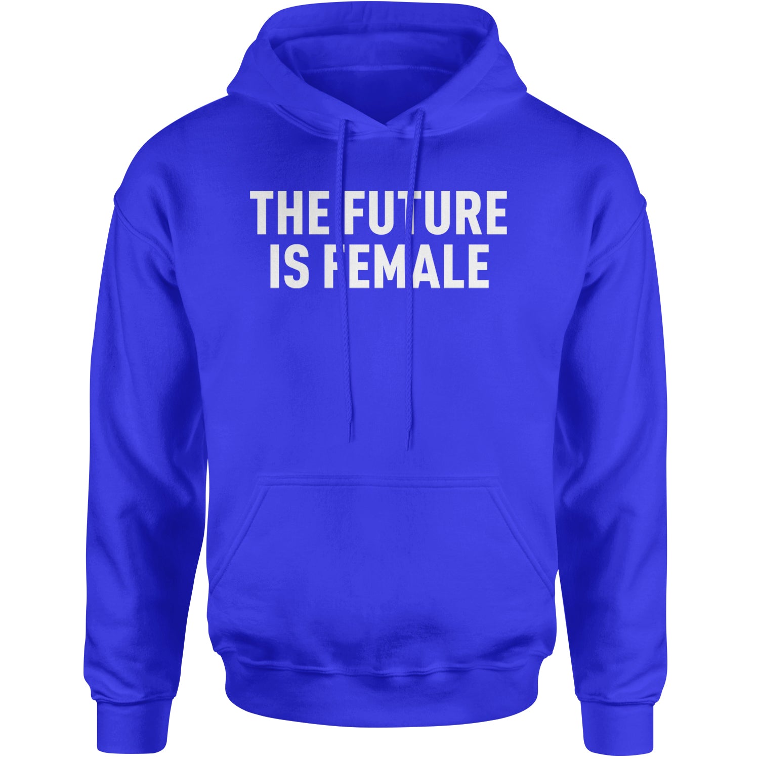 The Future Is Female Feminism  Adult Hoodie Sweatshirt Royal Blue