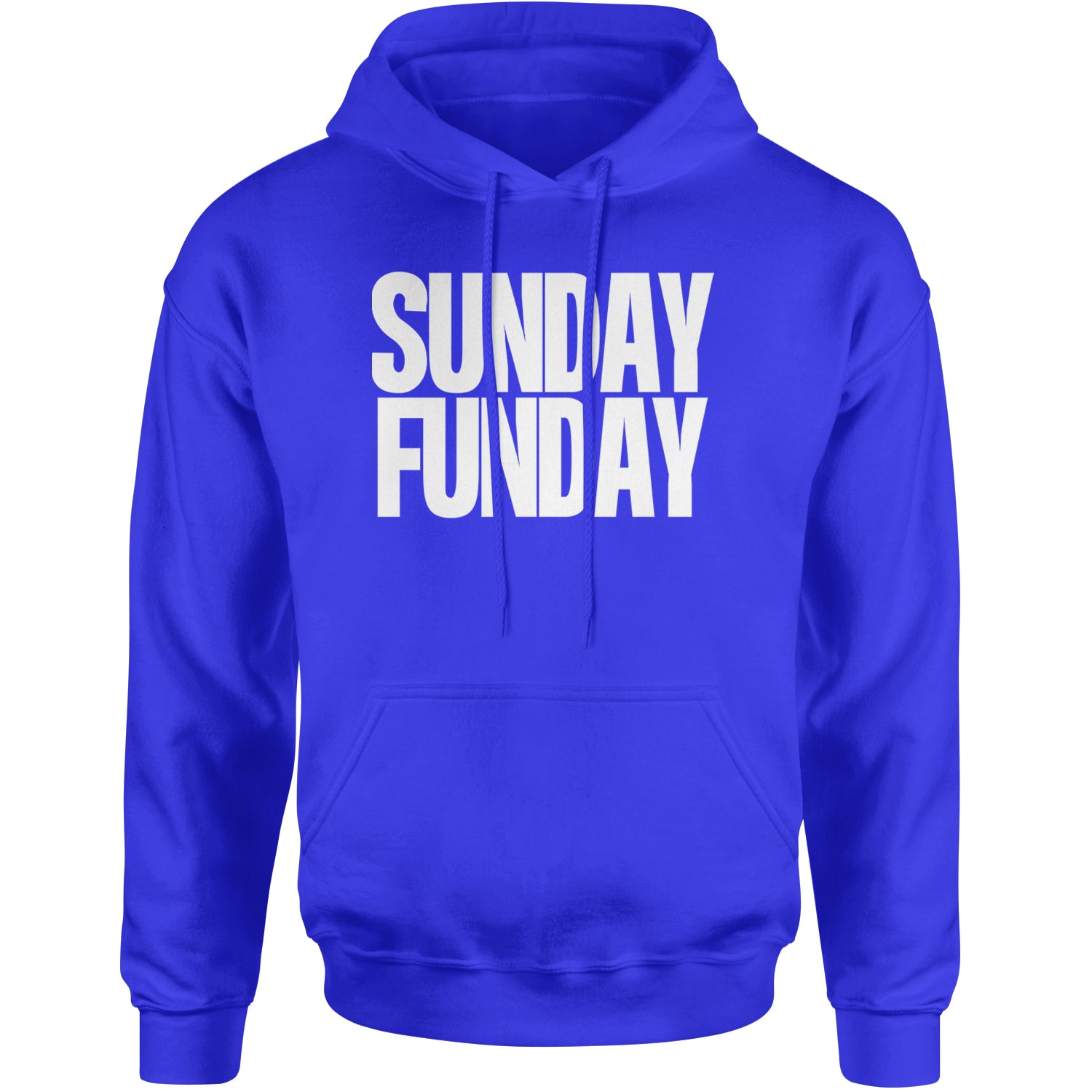 Sunday Funday  Adult Hoodie Sweatshirt Royal Blue