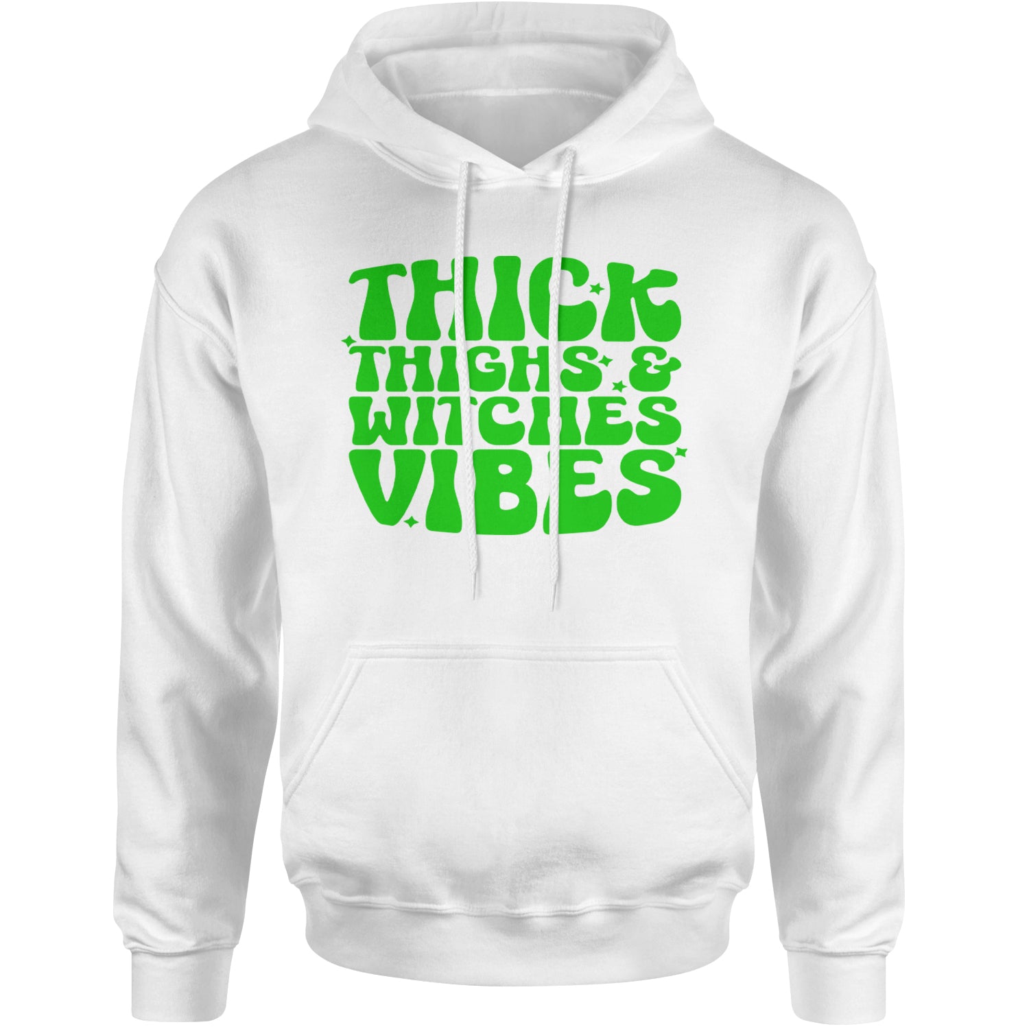 Thick Thighs And Witches Vibes Adult Hoodie Sweatshirt White