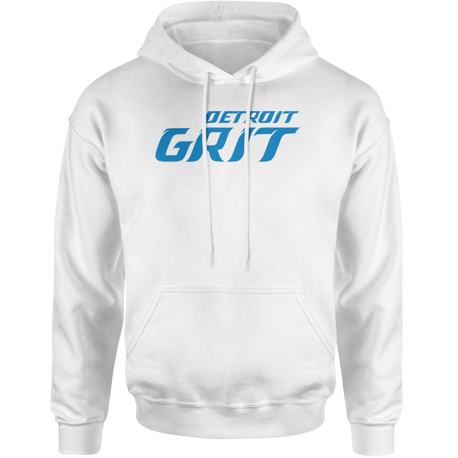 Grit Detroit Football Hard Knocks Adult Hoodie Sweatshirt White