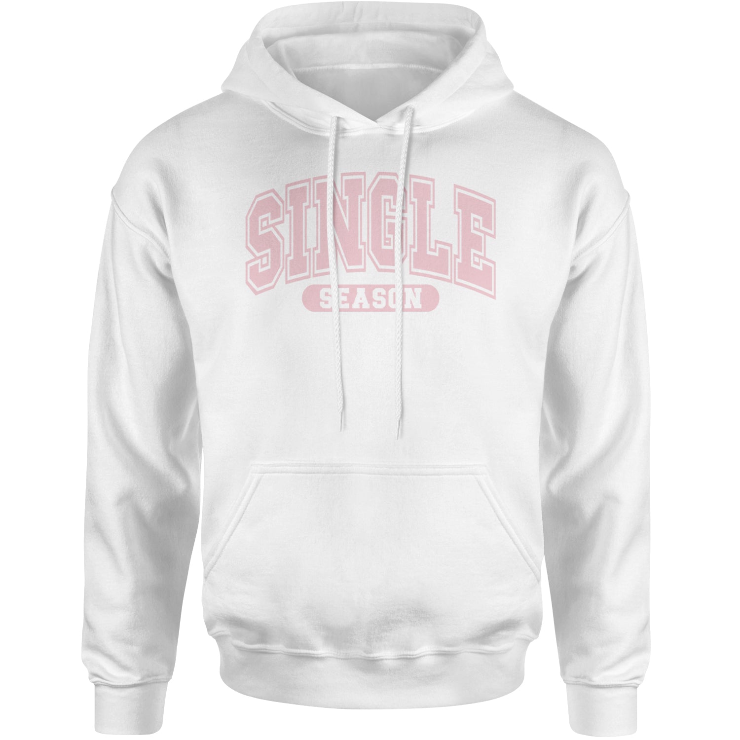 Single Season Valentine's Day Adult Hoodie Sweatshirt White