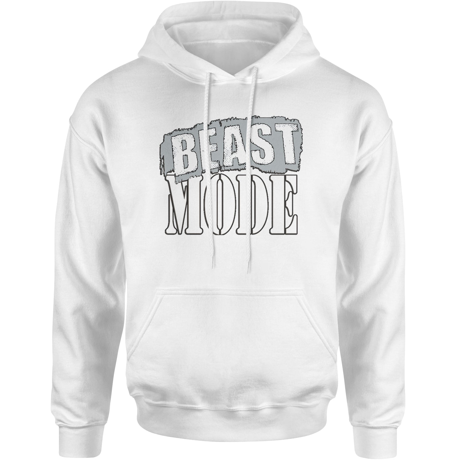 Beast Mode Training Gym Workout Adult Hoodie Sweatshirt White