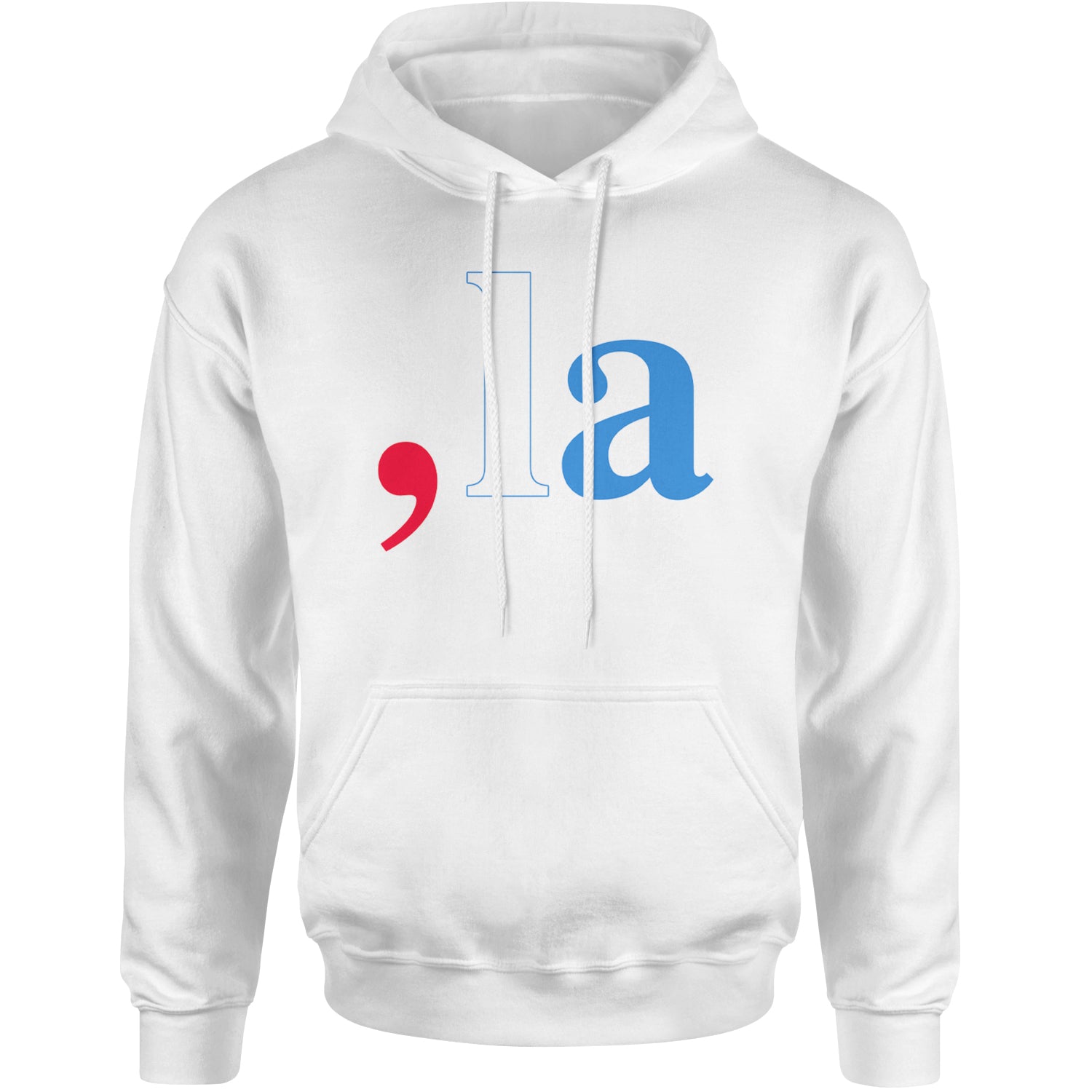 Comma-La - Support Kamala Harris For President 2024 Adult Hoodie Sweatshirt White