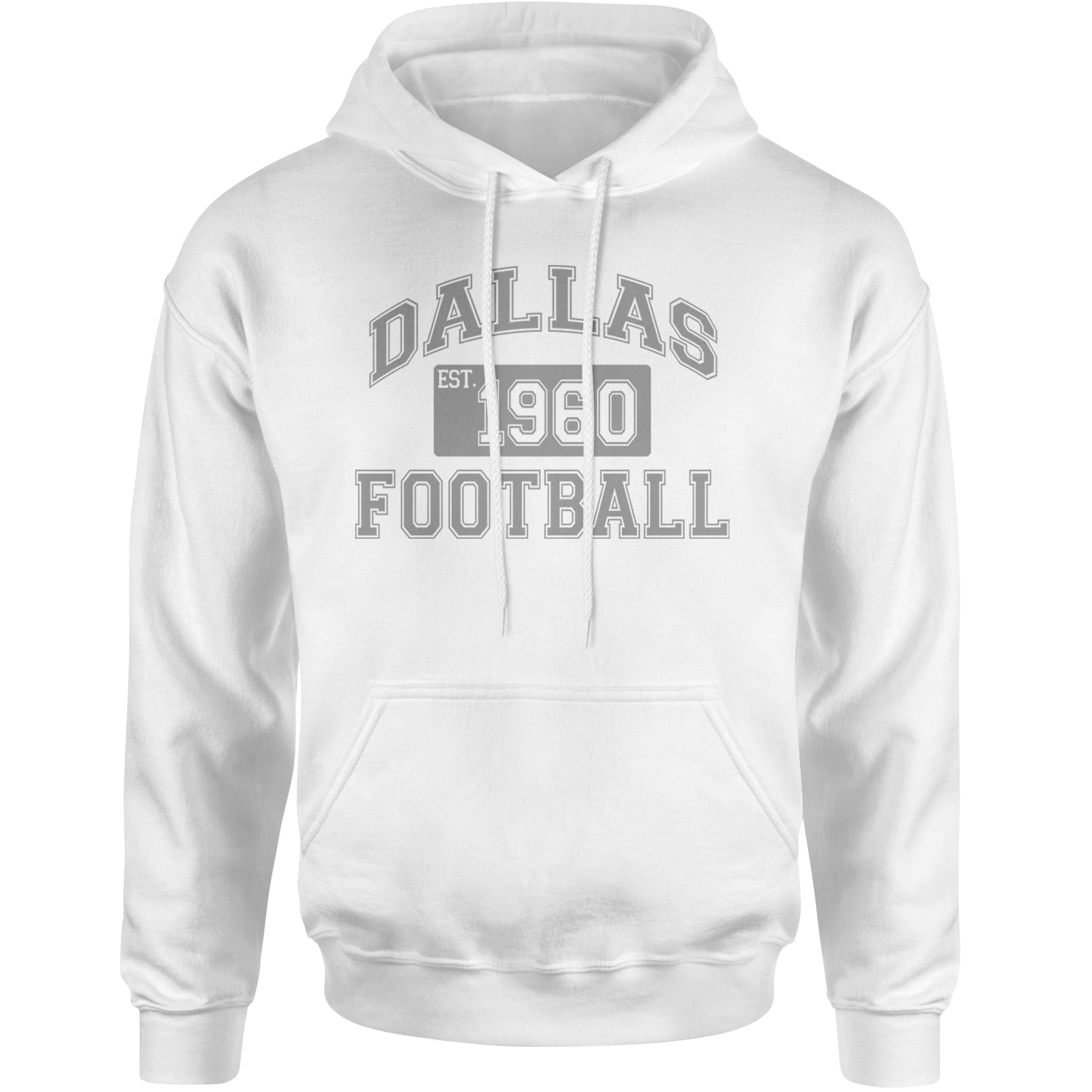 Dallas Football Established 1960 Adult Hoodie Sweatshirt White