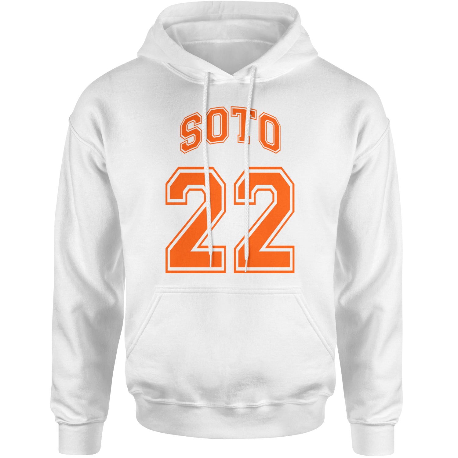 Soto Number 22 Adult Hoodie Sweatshirt White