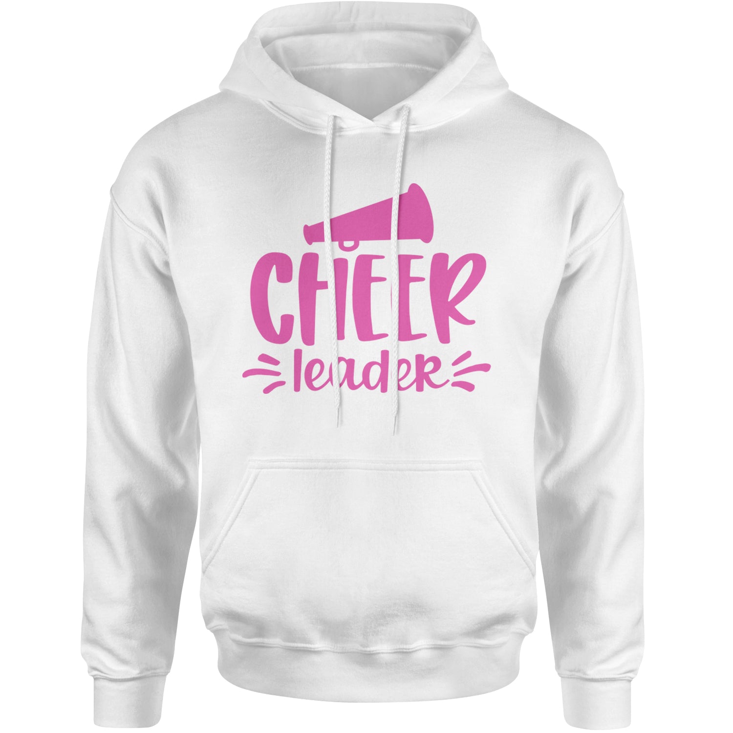 Cheerleader Bullhorn Adult Hoodie Sweatshirt White