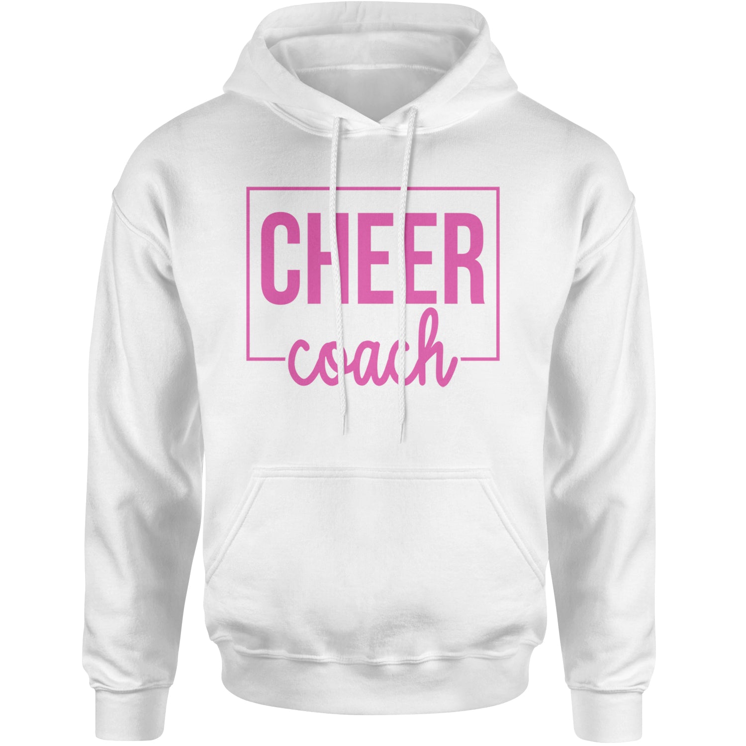 Cheer Coach Cheerleader Adult Hoodie Sweatshirt White