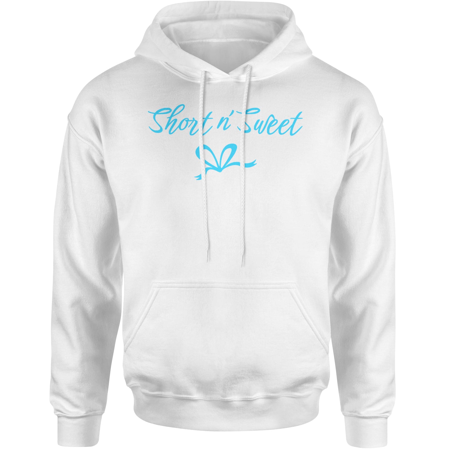 Bow Short N' Sweet Music Adult Hoodie Sweatshirt White