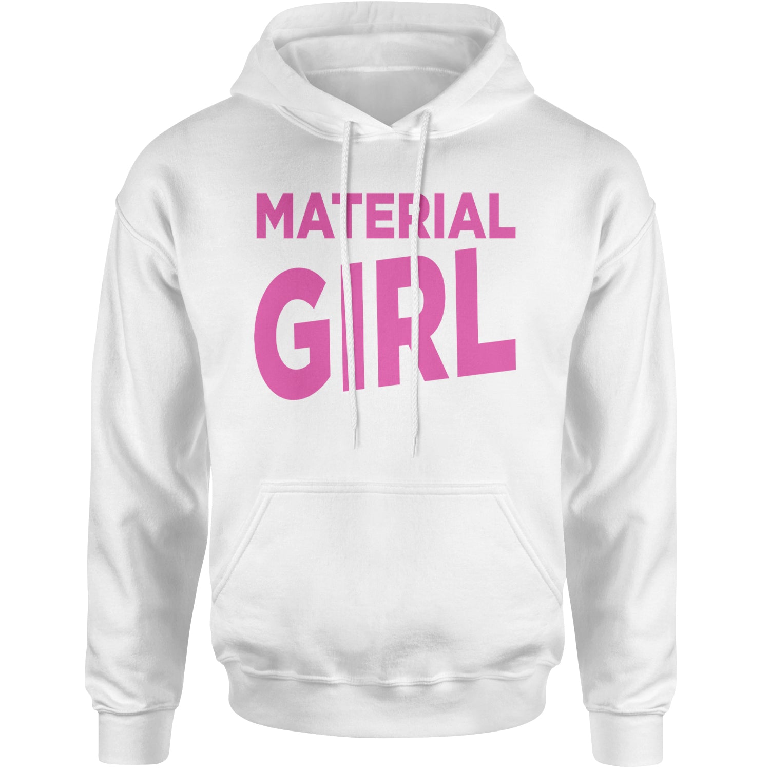 Material Girl 80's Retro Celebration Adult Hoodie Sweatshirt White