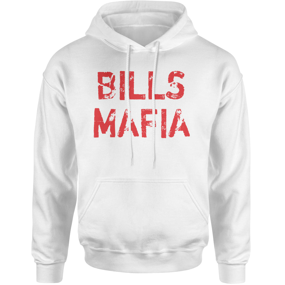 Distressed Bills Mafia Football Adult Hoodie Sweatshirt White