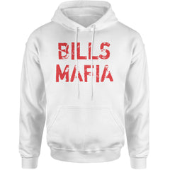 Distressed Bills Mafia Football Adult Hoodie Sweatshirt White