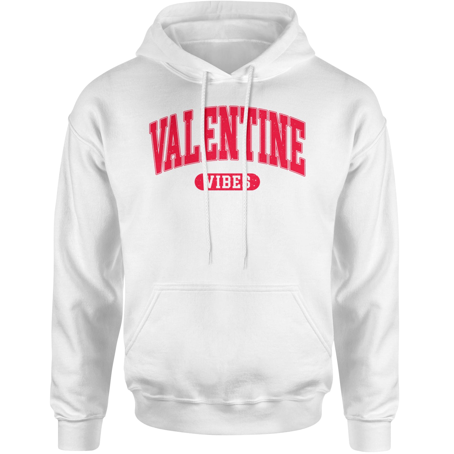 Valentines Vibes Adult Hoodie Sweatshirt White