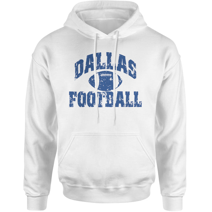 Dallas Distressed Football Adult Hoodie Sweatshirt
