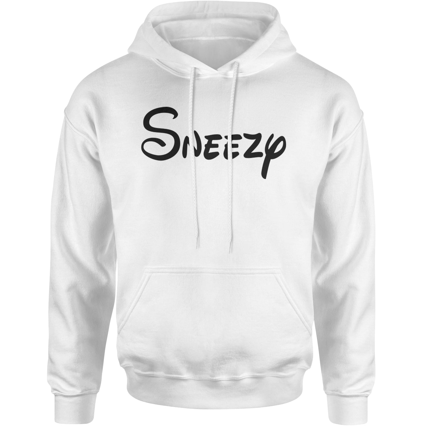 Sneezy - 7 Dwarfs Costume Adult Hoodie Sweatshirt White