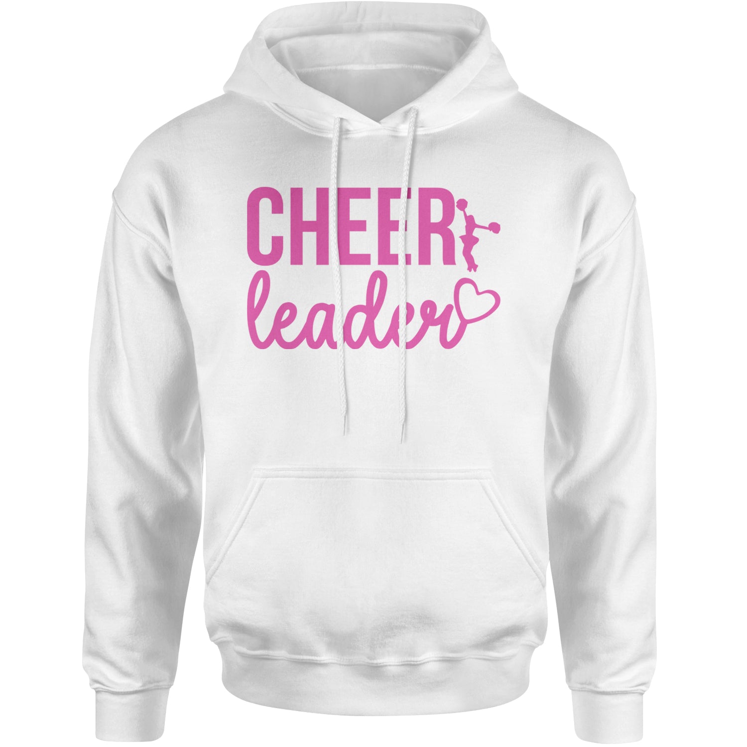 Cheerleader Heart Love Adult Hoodie Sweatshirt White