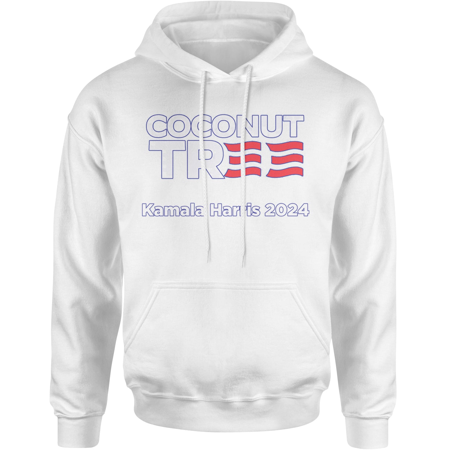 Coconut Tree - Support Kamala Harris For President 2024 Adult Hoodie Sweatshirt White