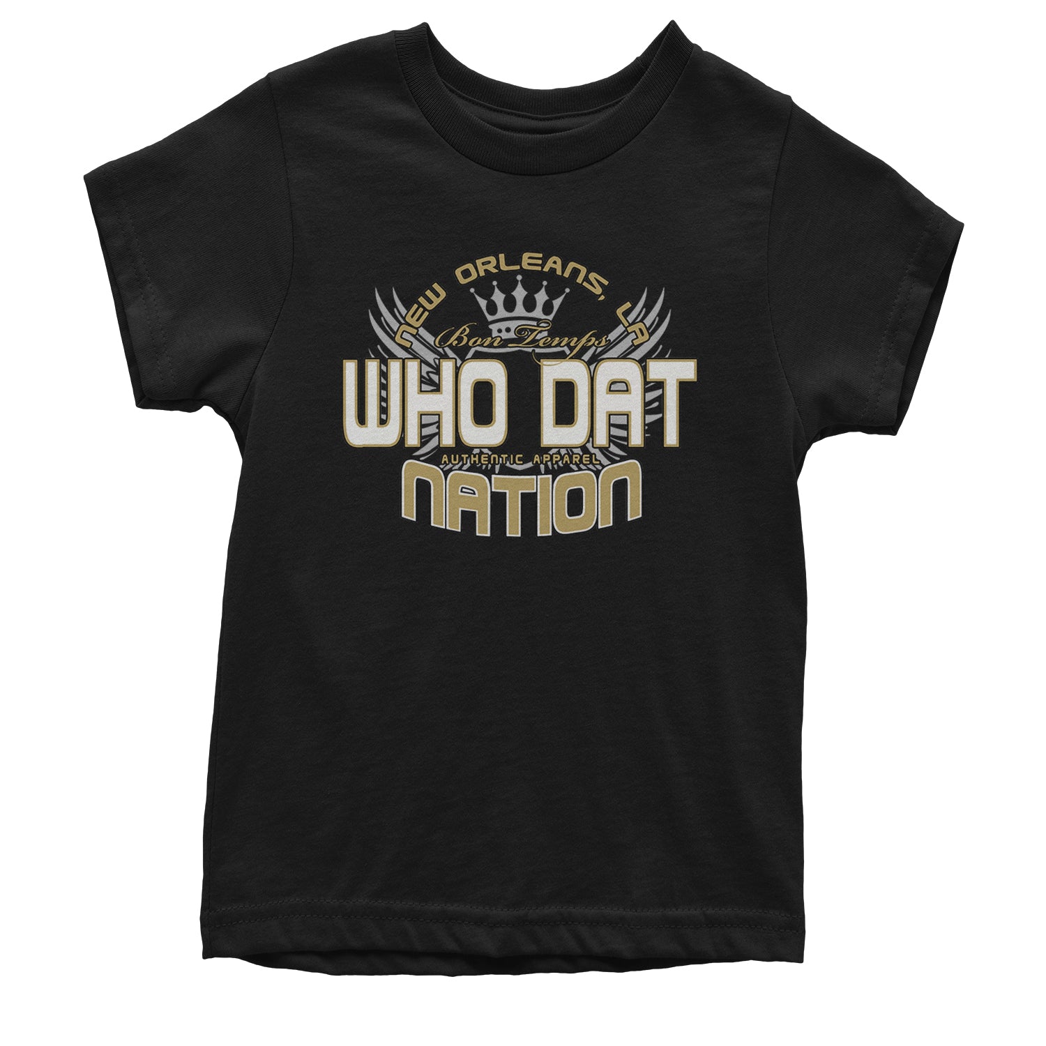 Who Dat Nation New Orleans (Color) Youth T-shirt Black