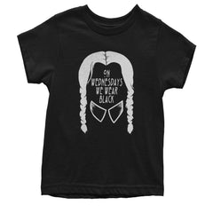 On Wednesdays, We Wear Black Youth T-shirt Black