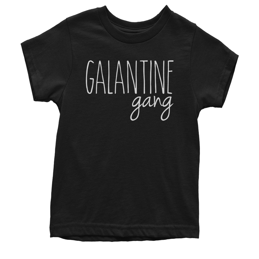 Galentine Gang Valentine's Shirt graphic on Kids' Heavyweight Cotton T-Shirt in Black