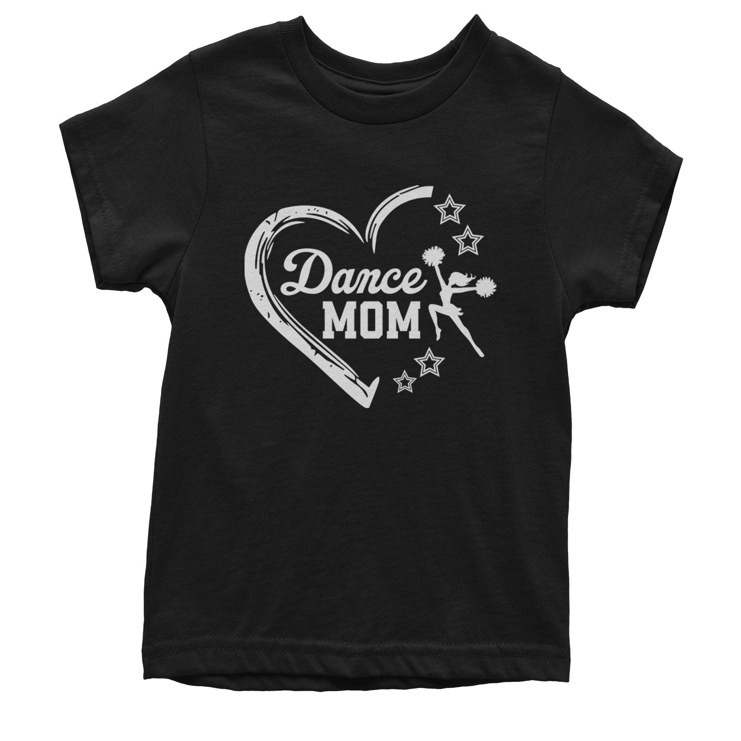 Heart Dance Mom Love Youth T-shirt Black