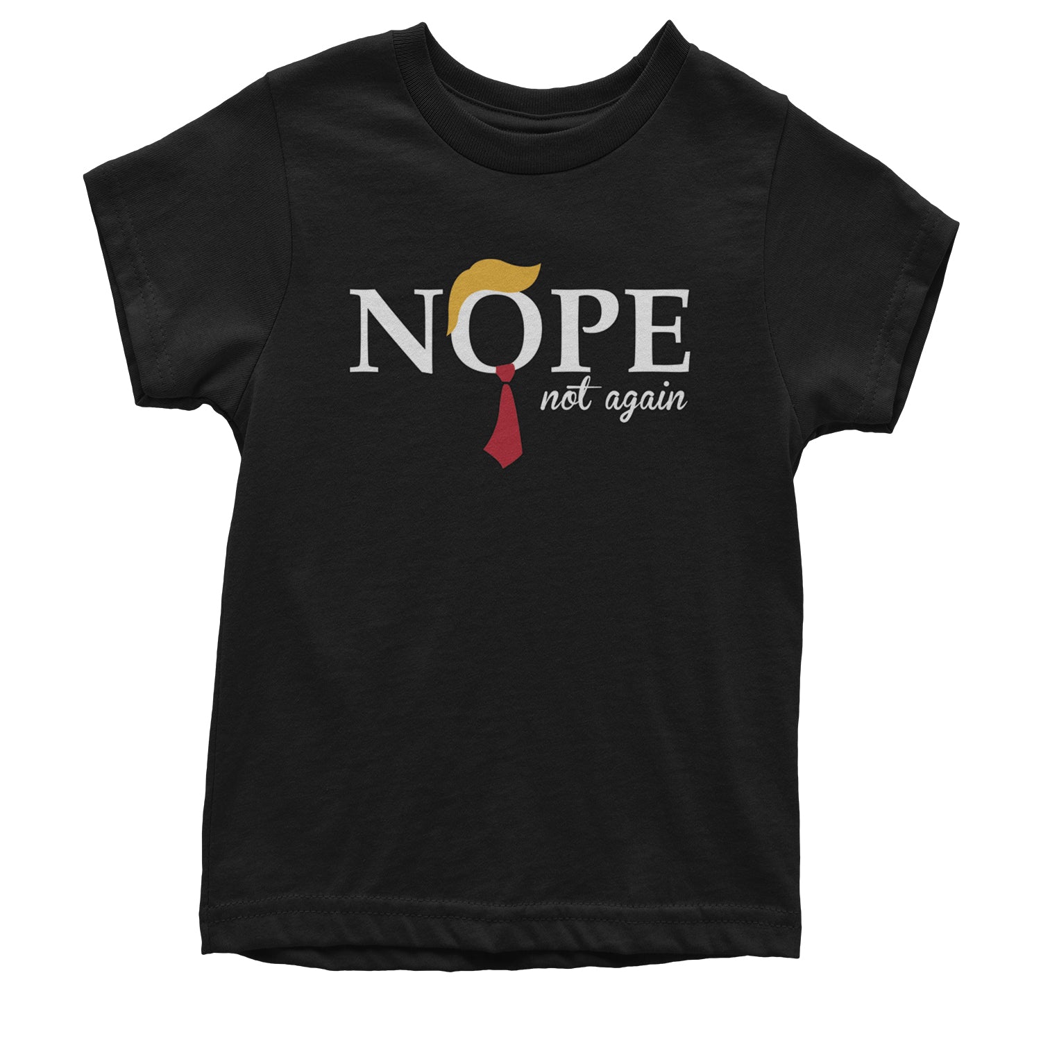 Nope Not Again Anti-Trump 2024 Youth T-shirt Navy Blue