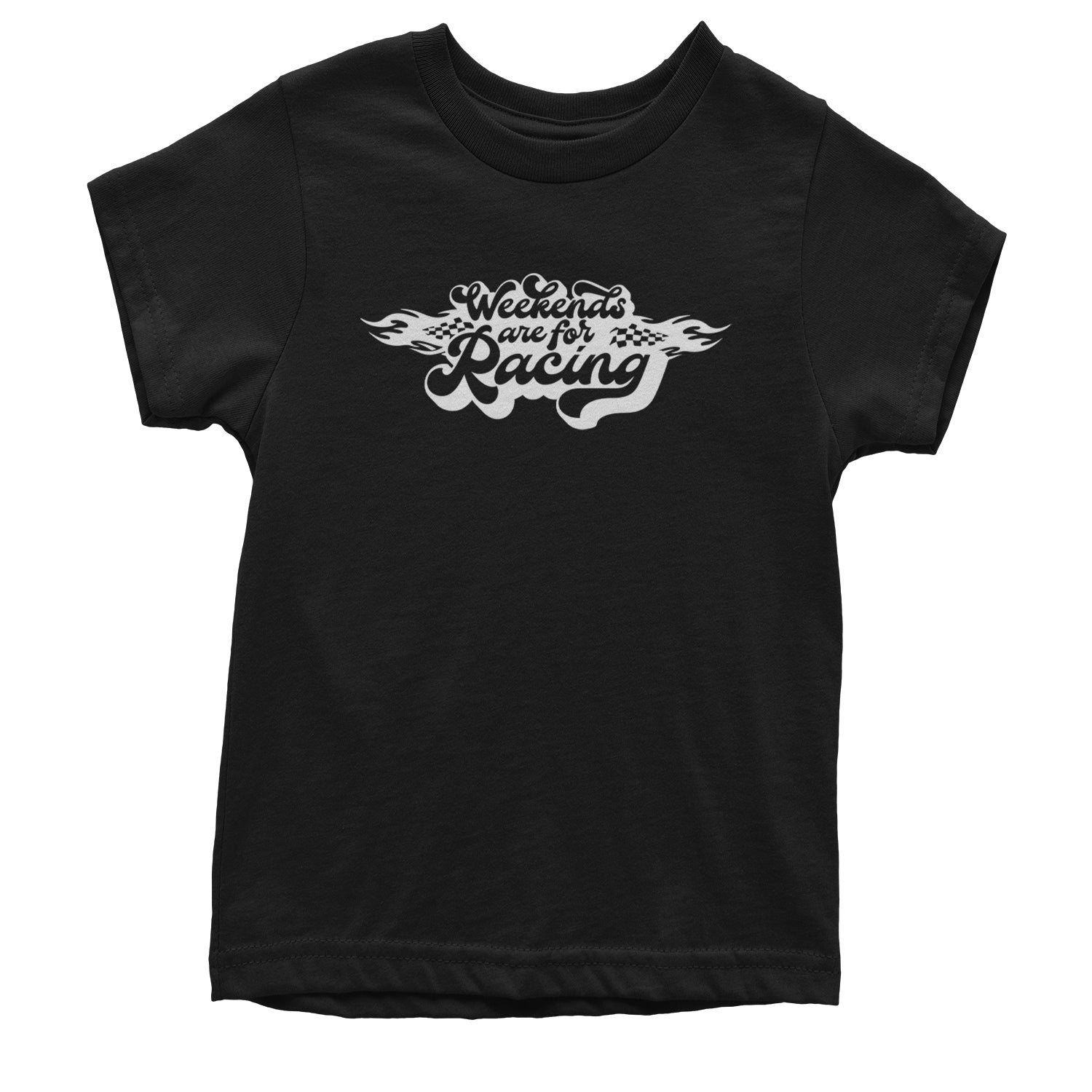 Weekends Are For Racing Youth T-shirt Black