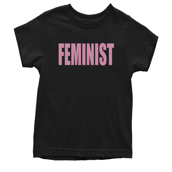 Feminist (Pink Print) Youth T-shirt