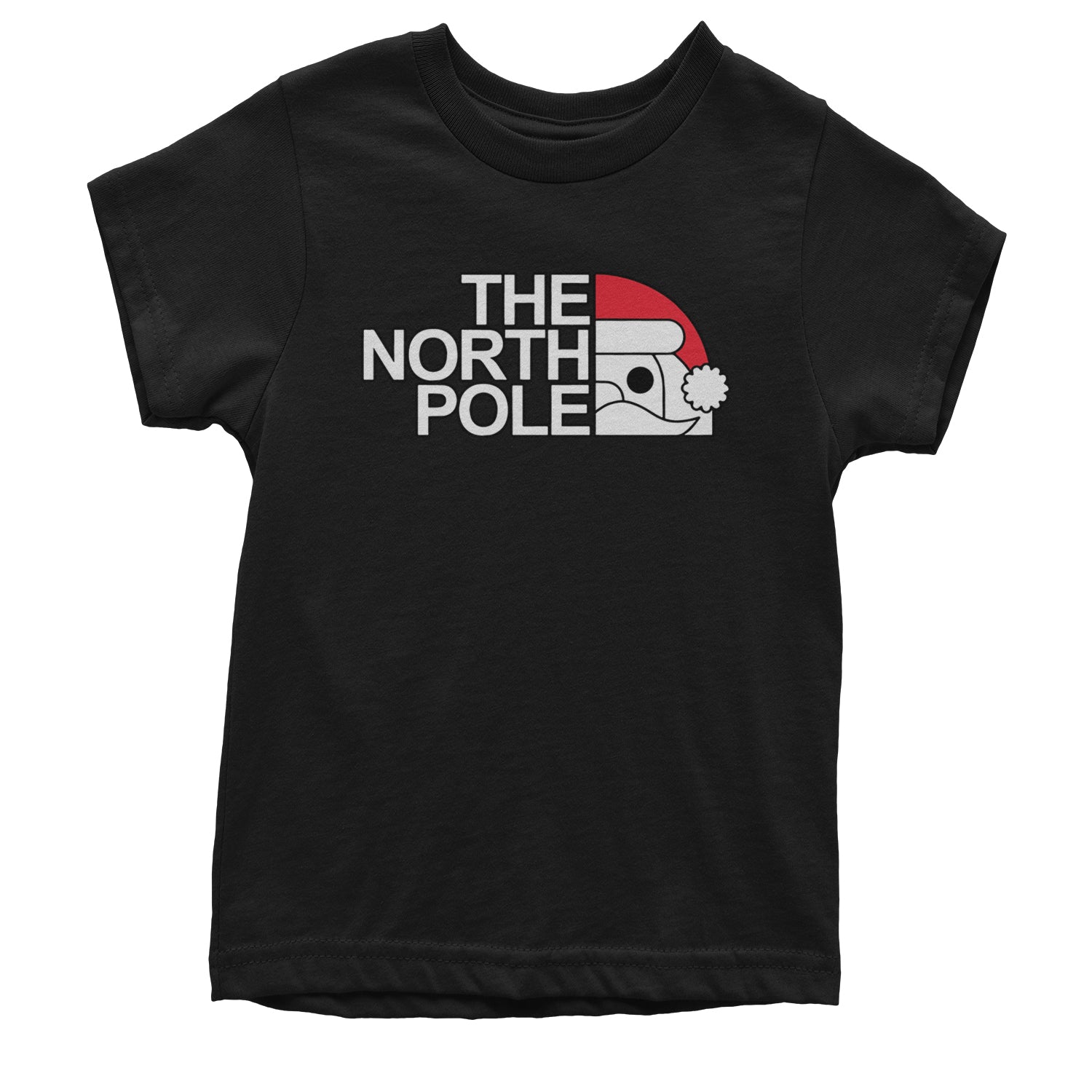 The North Pole Santa Face Youth T-shirt Black