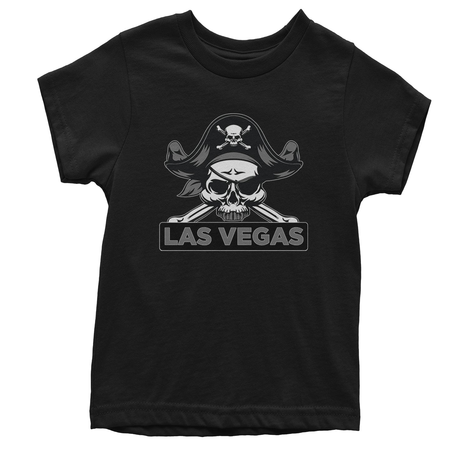 Raider Skull Straight Outta Las Vegas Youth T-shirt Black