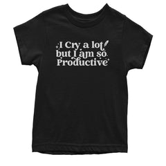 I Cry A Lot But I am So Productive TTPD Youth T-shirt Black