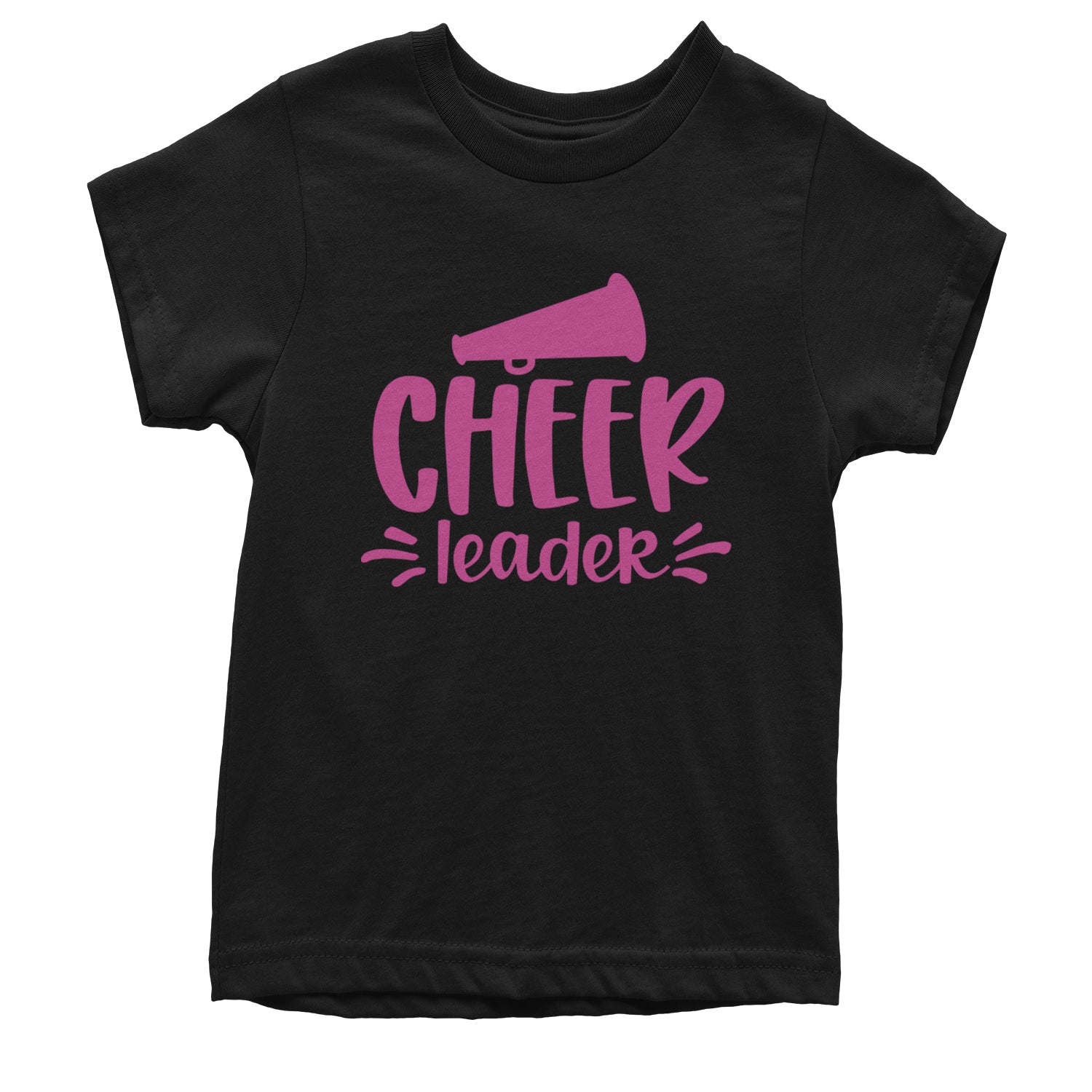 Cheerleader Bullhorn Youth T-shirt Black