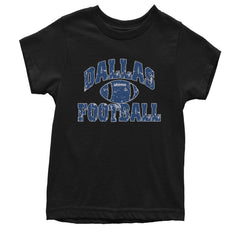 Dallas Distressed Football Youth T-shirt Black