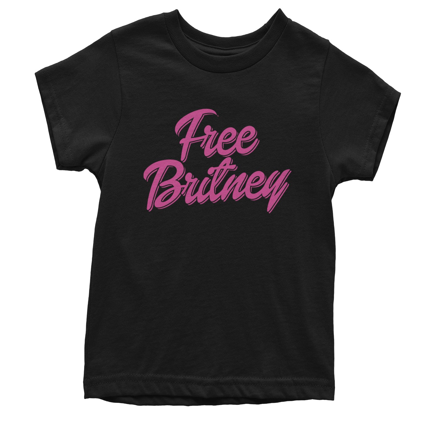 Pink Free Britney Youth T-shirt Black