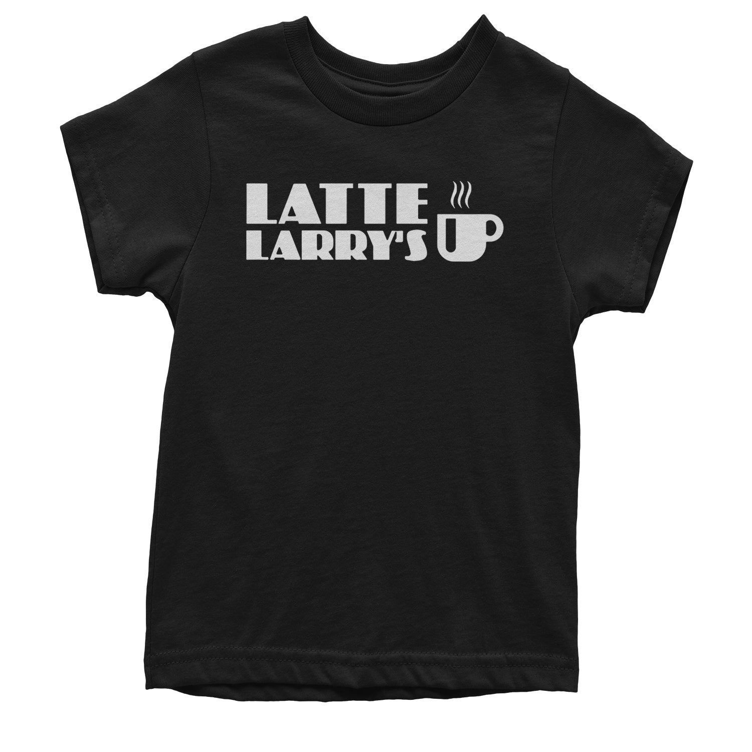 Latte Larry's Enthusiastic Coffee Youth T-shirt Black